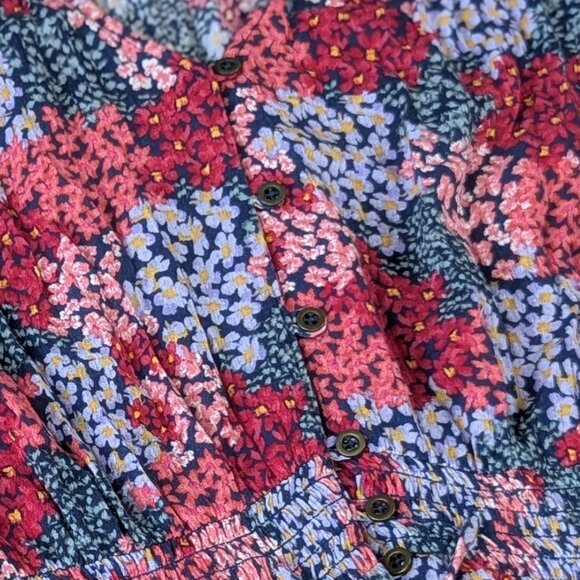 Knox Rose Red Floral Hi Low Short Sleeve Maxi Dress - Small - Picture 11 of 11